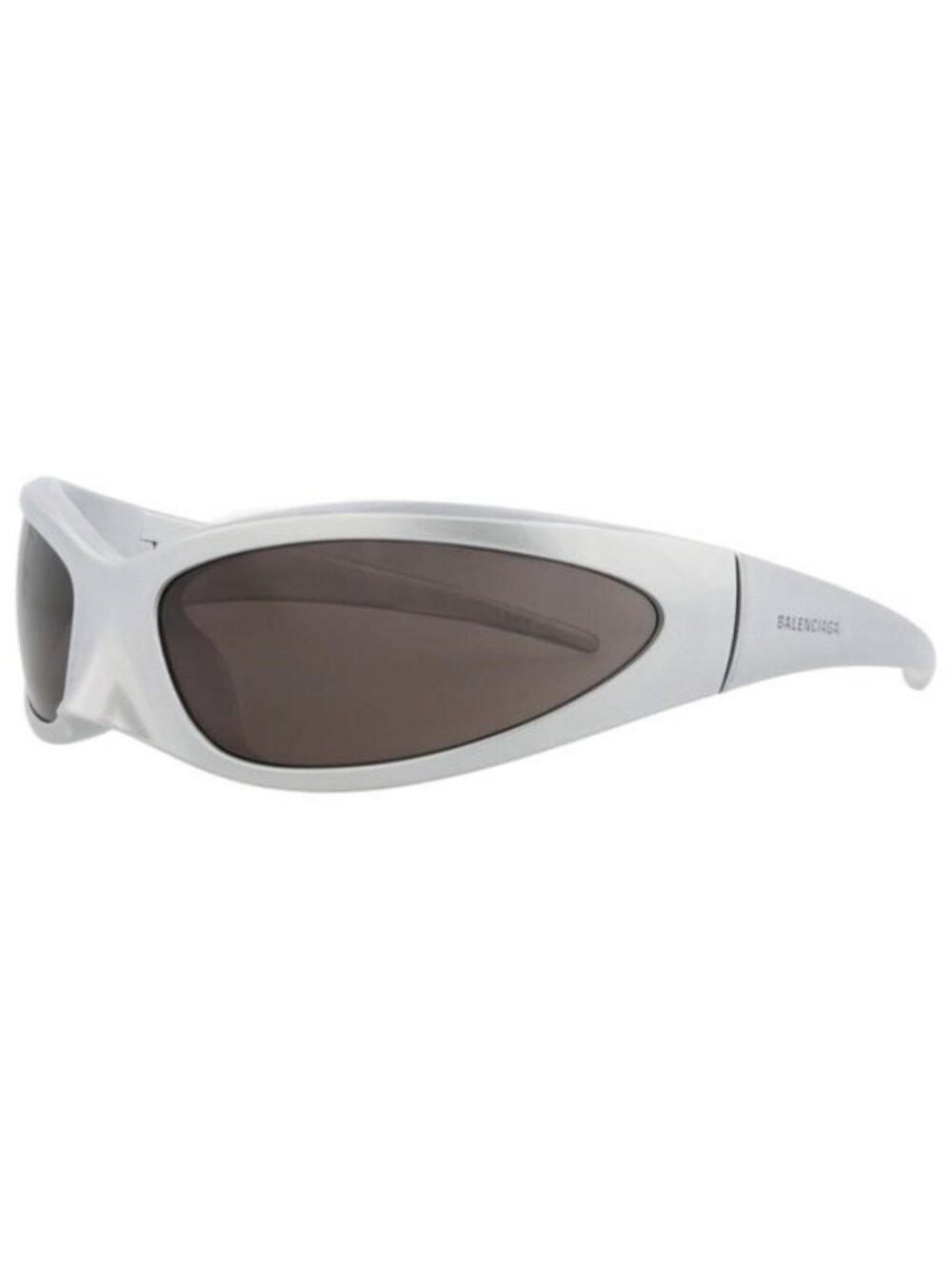 New Balenciaga Unisex Shield/Wrap Silver Silver Grey Fashion Designer Sunglasses